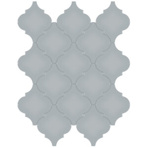 Soho Cloud Blue Beveled Arabesque Glossy Mosaic