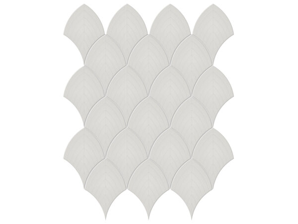 Soho Halo Grey Scallop Glossy Mosaic