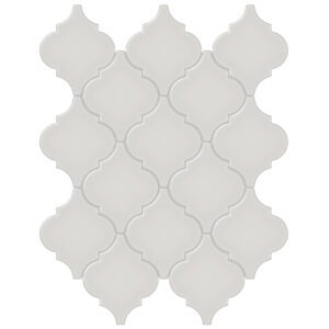 Soho Halo Grey Beveled Arabesque Glossy Mosaic