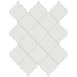 Soho Vintage Grey Beveled Arabesque Glossy Mosaic