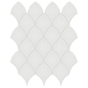 Soho Vintage Grey Scallop Glossy Mosaic