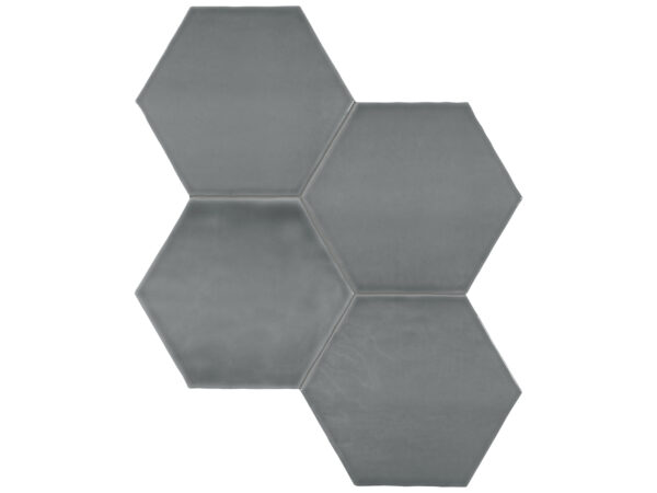 Teramoda Charcoal 6" Hexagon Polished