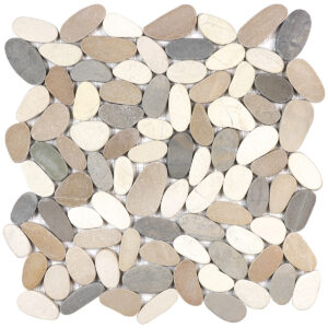 Zen Harmony Warm Blend Flat Pebble Matte Mosaic