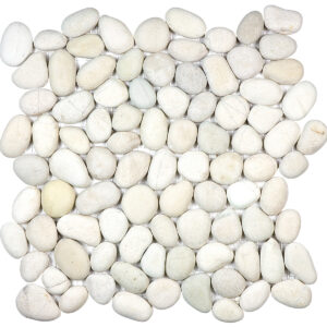 Zen Serenity Ivory Natural Pebble Matte Mosaic