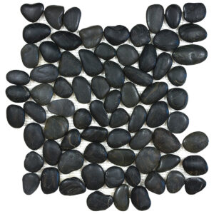 Zen Tahitian Black Sand Natural Pebble Matte Mosaic
