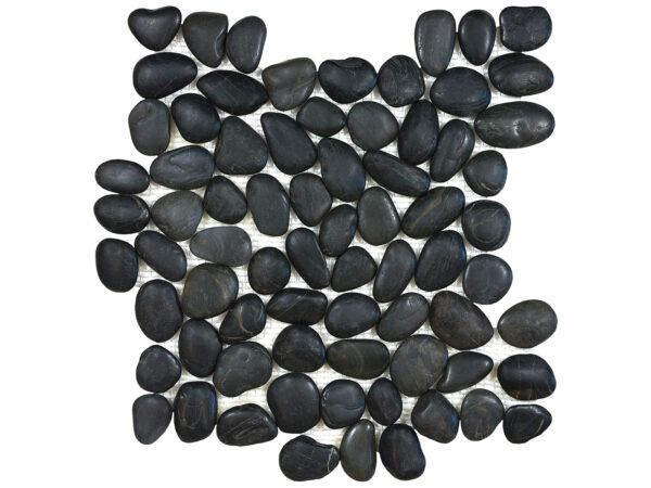 Zen Tahitian Black Sand Natural Pebble Matte Mosaic