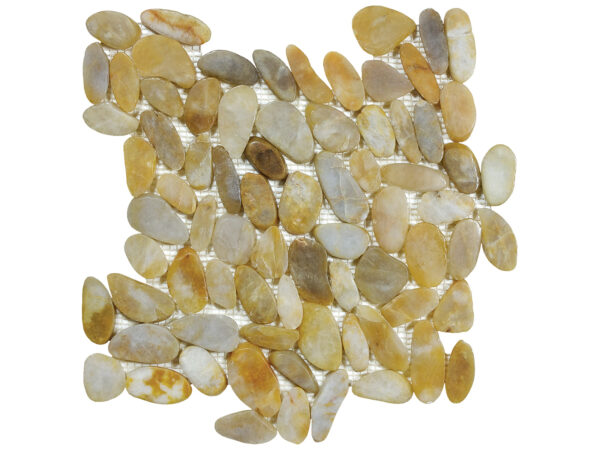 Zen Tonga Sunset Flat Pebble Polished Mosaic