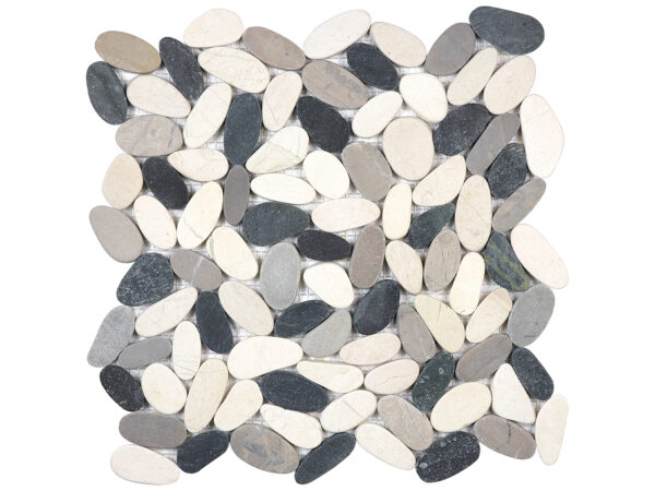 Zen Tranquil Cool Blend Flat Pebble Matte Mosaic