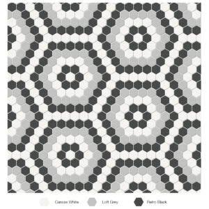 Soho Midnight Blend Hexagon Matte Mosaic