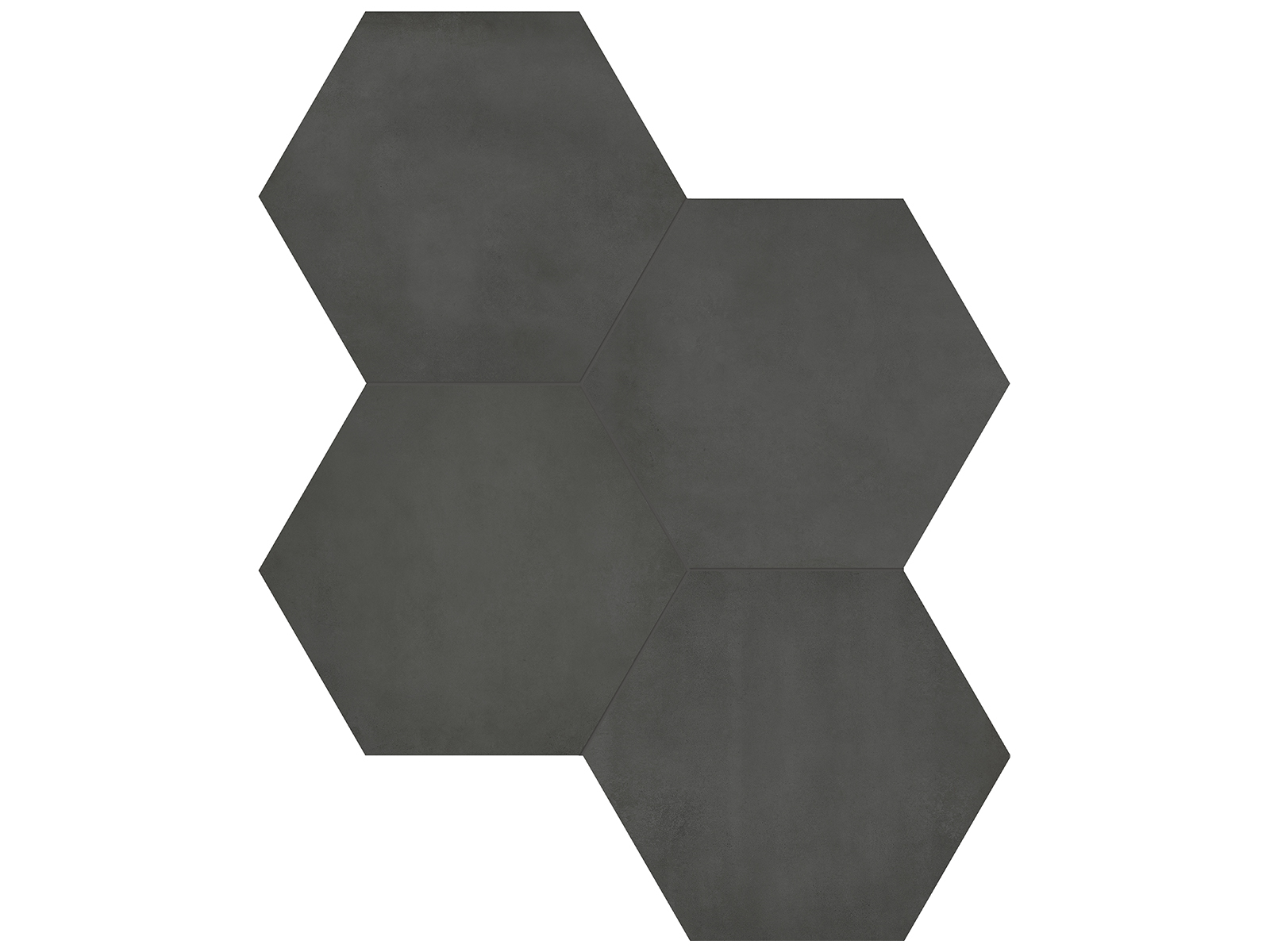 Form Graphite Hexagon 7"x8" Matte Tile