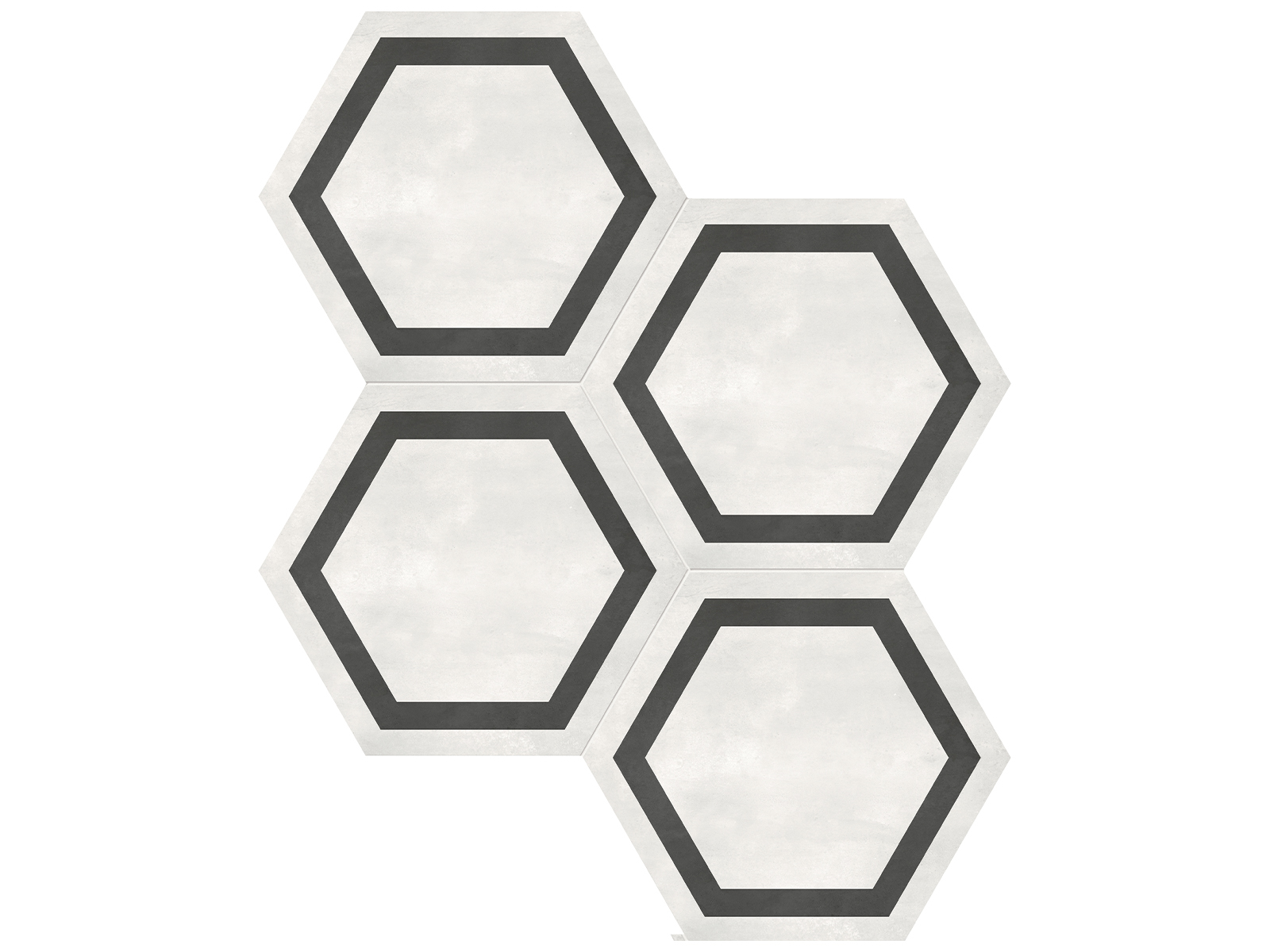 Form Ivory Hexagon Frame 7"x8" Matte Tile